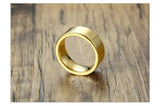 New Arrival Popular Line 8MM High Polished Gold Color Classic Tungsten Carbide Rings for Men - Wedding Band