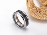 New Black Carbon Fiber Design 6/8mm Men's Ring Tungsten Carbide Engagement Ring Wedding Band Men and Women