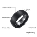 New Arrival High Quality Black Color 8mm Tungsten Carbide Wedding Bands Rings for Men - Popular Jewelry