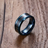 New Arrival Blue 8mm Men's Carbon Fiber Tungsten Rings for Men - Wedding Bands Tungsten Carbide Men Jewelry Rings