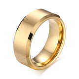 New Arrival Top Quality Hand Polished 8.0mm Gold/Silver/Black Tungsten Rings for Men - Classic Wedding Jewelry