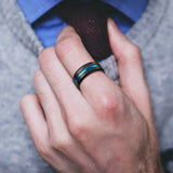 Classic Black 8mm Matte Surface Tungsten Carbide Men RingS Wedding Bands - Alliance Anniversary Gift Comfort Wear