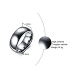 New Silver Color Tungsten Carbide Engagement Ring Wedding Band For Men and Women Alliance Couple Jewelry