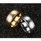 Amazing High Quality Engraved Chinese Buddhist Texts Tungsten Rings for Men - Religions Lucky Jewelry