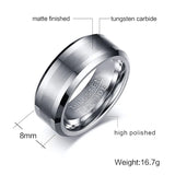 High Quality Classical 100% Tungsten Carbide Rings for Men Wedding Jewelry - Popular Choice