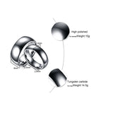 New Silver Color Tungsten Carbide Engagement Ring Wedding Band For Men and Women Alliance Couple Jewelry