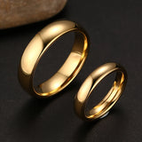 High Quality Classic Gold-color 6mm/8mm Tungsten Carbide Wedding Ring for Women / Men