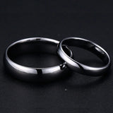 High Polished Solid Silver Color Classic Lover's Tungsten Carbide Wedding Engagement Rings - Quality Jewelry