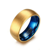 Black Interface Matt Surface Tungsten Carbide Rings for Men 8mm Wedding Bands, Classic Men Jewelry Anniversary Gift