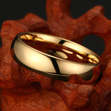 High Quality Classic Gold-color 6mm/8mm Tungsten Carbide Wedding Ring for Women / Men