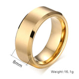 New Arrival Top Quality Hand Polished 8.0mm Gold/Silver/Black Tungsten Rings for Men - Classic Wedding Jewelry