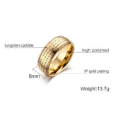Amazing High Quality Engraved Chinese Buddhist Texts Tungsten Rings for Men - Religions Lucky Jewelry
