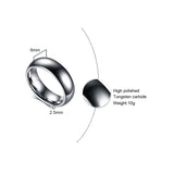 New Silver Color Tungsten Carbide Engagement Ring Wedding Band For Men and Women Alliance Couple Jewelry