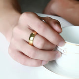 High Quality Classic Gold-color 6mm/8mm Tungsten Carbide Wedding Ring for Women / Men