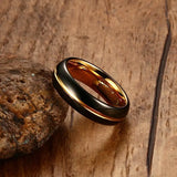 New Arrival High Quality Men's Thin Ring 6MM Black Tungsten Carbide Rings for Men Wedding Party Jewelry