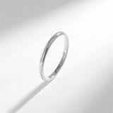 Female Polished Classic 2mm Thin Simple Tungsten Carbide Ring 4 Colors Gold,Rose Gold,Silver Color Wedding Bands