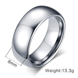 New Arrival Classic Hand polished High Quality Men Rings Real Tungsten Male Wedding Jewelry