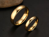 High Quality Classic Gold-color 6mm/8mm Tungsten Carbide Wedding Ring for Women / Men