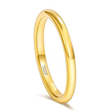 Polished Black Gold Rose Gold Silver Color Matt Fashion Tungsten 2mm Thin rings for Female Rings for Daily Use