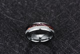 New Arrival Tungsten Carbide 8MM Inlaid Meteorite Black Agate Steel Tungsten Steel Men Wedding Bands