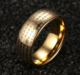 Amazing High Quality Engraved Chinese Buddhist Texts Tungsten Rings for Men - Religions Lucky Jewelry