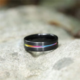 Multi Color 5/7/9mm Rainbow Tungsten Ring For Men Women Classic Male Wedding Band Jewelry Fraternal Rings