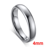 High Quality Classic Plain Anti Scratch 2/3/4/6mm Tungsten Rings for Women - Wedding Bands Fashion Jewelry