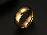 High Quality Classic Gold-color 6mm/8mm Tungsten Carbide Wedding Ring for Women / Men