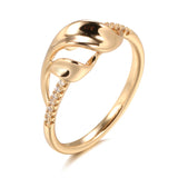 Superb Hearts and Arrows 14K Rolled Rose Gold AAA+ White CZ Diamonds Hollow Single Row Diamond Rings Fine Jewelry