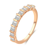 Luxury Top Quality Fancy Trend 14K Rolled Rose Gold AAA Zircon Diamonds Women's Rings Jewelry Bride Wedding Rings