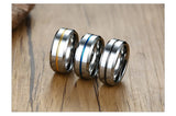High Quality Anti Scratch 8mm Tungsten Grooved Wedding Band for Men - Anniversary Ring Gift