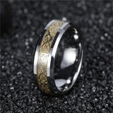 Remarkable Gold Celtic Dragon Polished Real Tungsten 6mm/8mm Engagement Rings Wedding Bands Fashion Jewelry