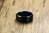 Classic Black 8mm Matte Surface Tungsten Carbide Men RingS Wedding Bands - Alliance Anniversary Gift Comfort Wear