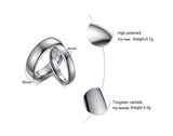 High Quality Simple Classic Anti Scratch Tungsten Wedding Rings for Women and Men, Wedding Bands for Couples Jewelry