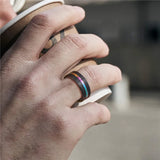Multi Color 5/7/9mm Rainbow Tungsten Ring For Men Women Classic Male Wedding Band Jewelry Fraternal Rings