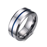 High Quality Anti Scratch 8mm Tungsten Grooved Wedding Band for Men - Anniversary Ring Gift