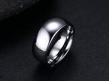 Super Domed Rose Gold Color Polished 8mm Men Pure Tungsten Carbide Ring Unisex Wedding Bands Engagement Rings