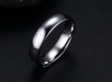 High Polished Solid Silver Color Classic Lover's Tungsten Carbide Wedding Engagement Rings - Quality Jewelry