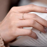 Polished Black Gold Rose Gold Silver Color Matt Fashion Tungsten 2mm Thin rings for Female Rings for Daily Use