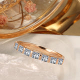 Luxury Top Quality Fancy Trend 14K Rolled Rose Gold AAA Zircon Diamonds Women's Rings Jewelry Bride Wedding Rings