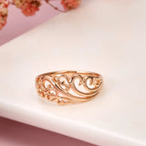 Luxury Top Quality Hollow Crown Filled Rose Gold of 14-Karat Purity New Trend Rings - Fashion Classic Jewelry Gifts
