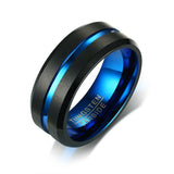 Quality Stylish Thin Line Style Basic 8mm Tungsten Carbide Rings for Men Wedding  Jewelry Bands Anniversary Gifts