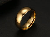 Super Domed Rose Gold Color Polished 8mm Men Pure Tungsten Carbide Ring Unisex Wedding Bands Engagement Rings