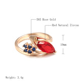 New Geometric Flawless Slope Mariquesa Rolled 14K Rose Gold AAA Zircon Crystals Designer Rings Wedding Fine Jewelry