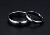 High Polished Solid Silver Color Classic Lover's Tungsten Carbide Wedding Engagement Rings - Quality Jewelry