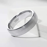 New Arrival Classic Brushed Silver Color 6/8mm Tungsten Carbide Wedding Engagement Bands Mens Jewelry