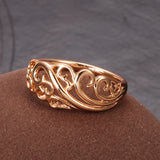 Luxury Top Quality Hollow Crown Filled Rose Gold of 14-Karat Purity New Trend Rings - Fashion Classic Jewelry Gifts