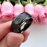 Popular Multicolor 6mm 8mm Men Women Tungsten Hammer Ring Comfort Fit Weddding Band