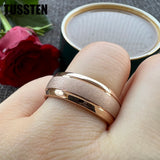 Super Sandblasted Gold 6/8MM Tungsten Ring for Men and Women Fashion Comfortable Fit Engagement Wedding Band
