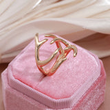 New Arrival Luxury Open Unisex Rolled Rose Gold of 14-Karat Purity Women Party Fine Jewelry Rings
